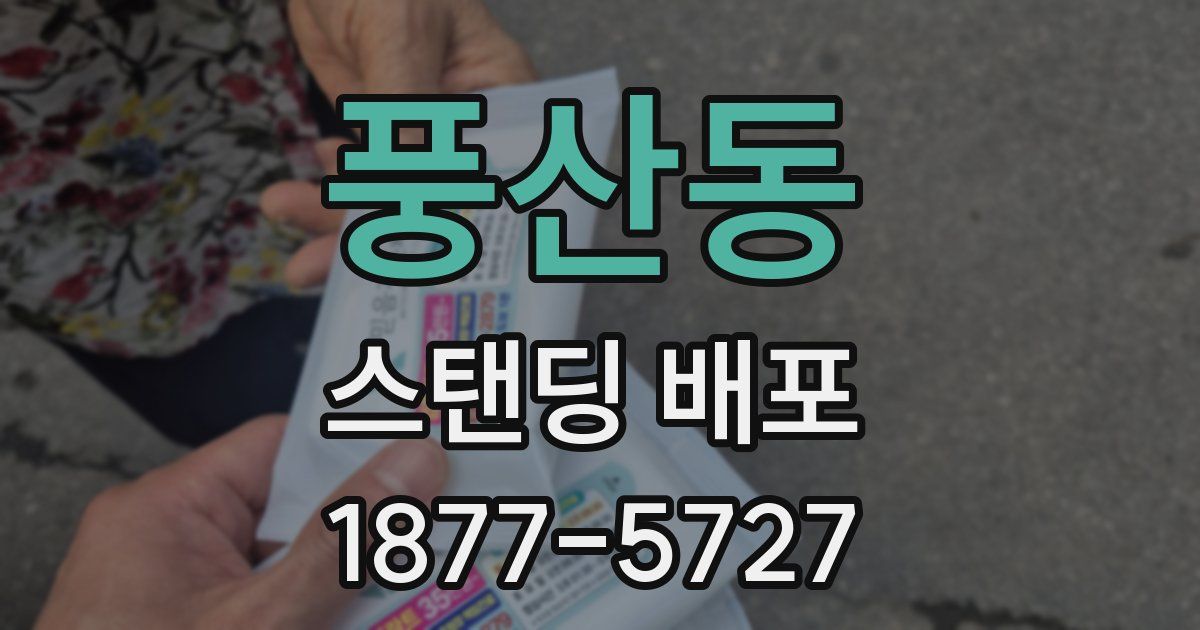 풍산동 스탠딩 배포