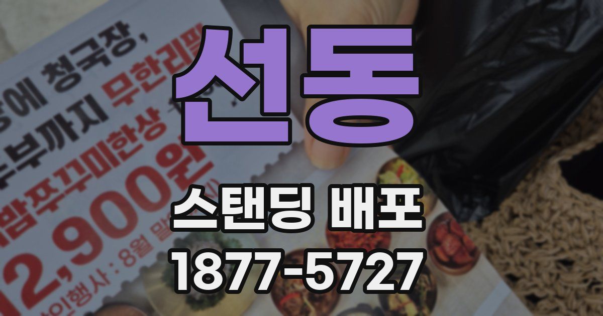 선동 스탠딩 배포