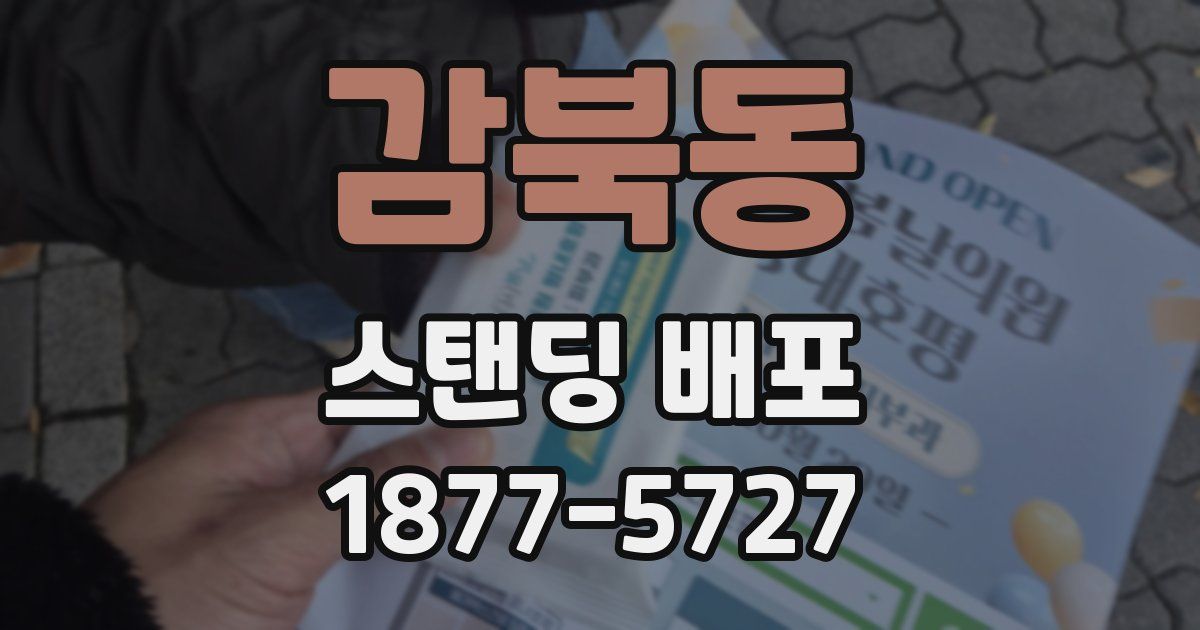 감북동 스탠딩 배포