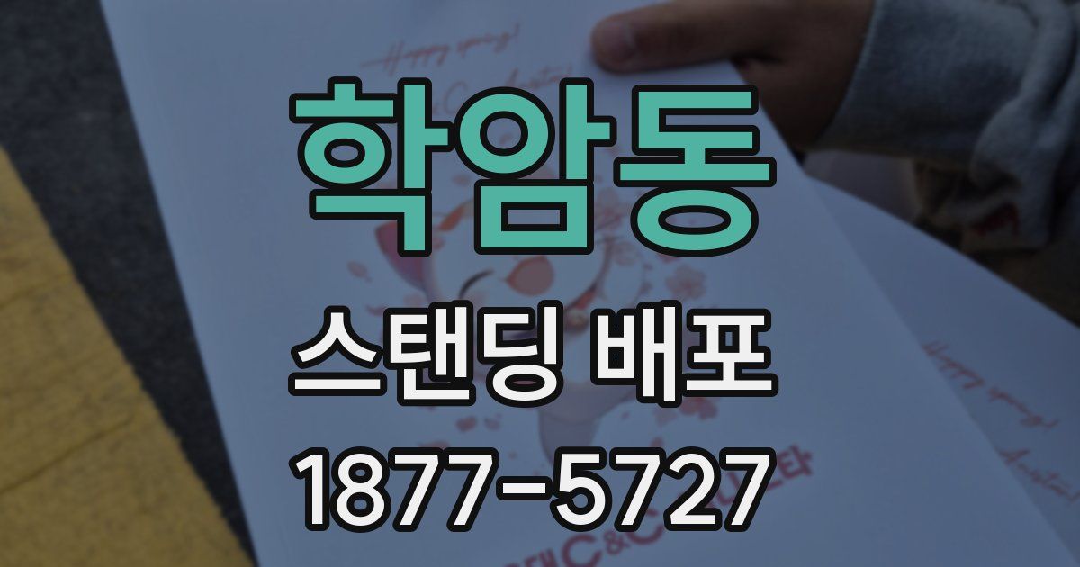 학암동 스탠딩 배포