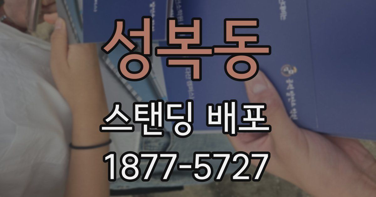 성복동 스탠딩 배포