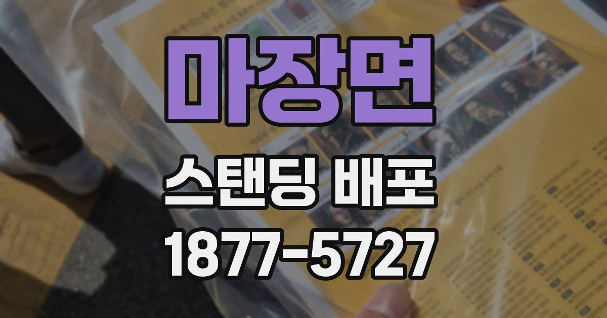 마장면 스탠딩 배포