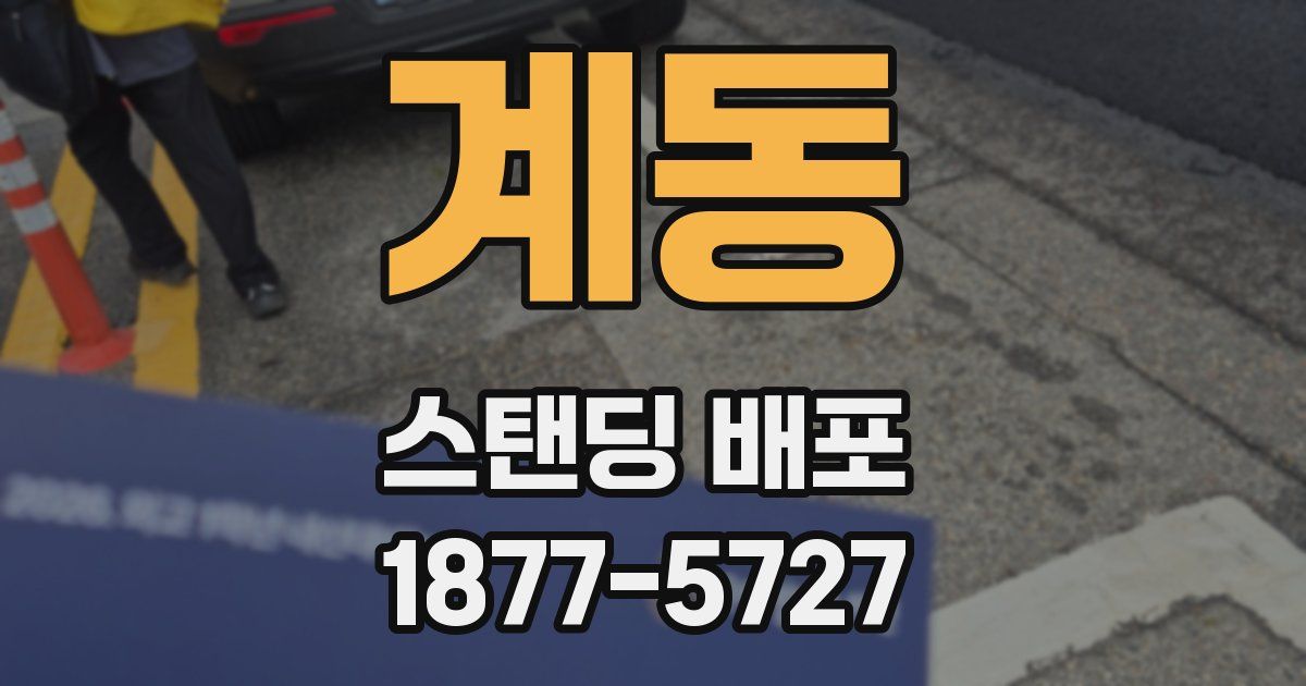 계동 스탠딩 배포