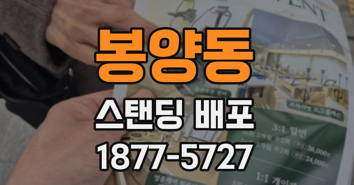 봉양동 스탠딩 배포
