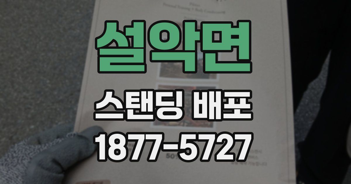 설악면 스탠딩 배포