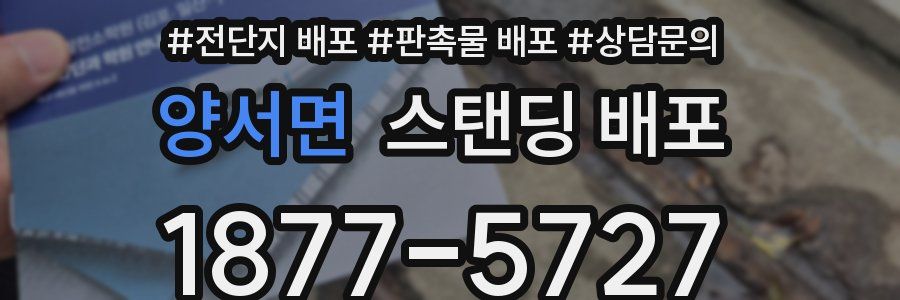 양서면 스탠딩 배포