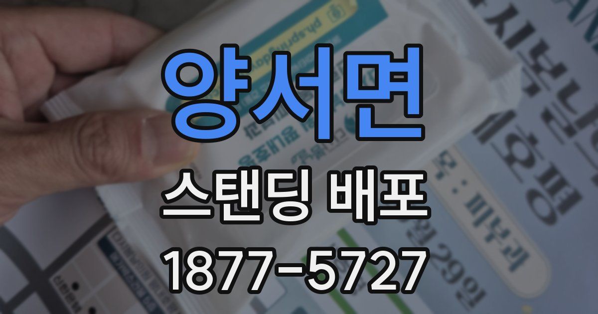 양서면 스탠딩 배포
