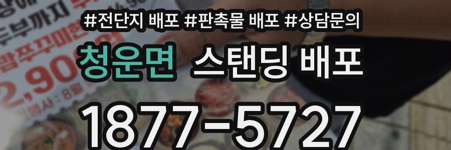 청운면 스탠딩 배포