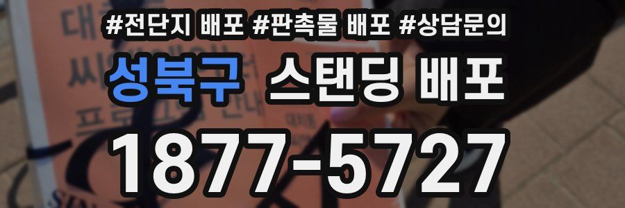 성북구 스탠딩 배포