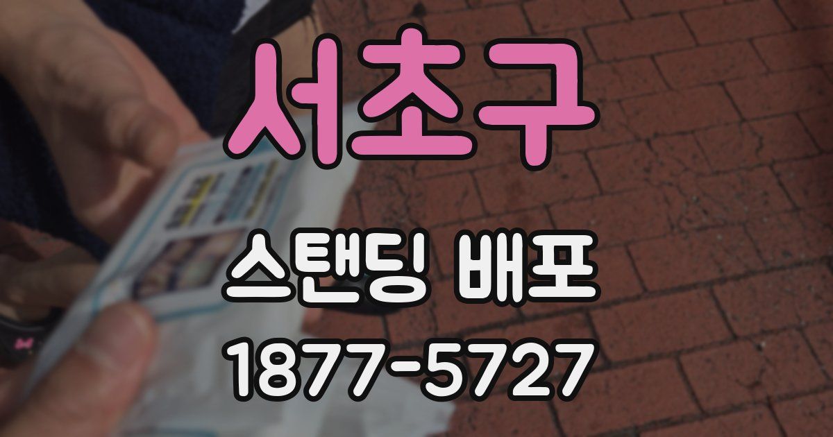 서초구 스탠딩 배포