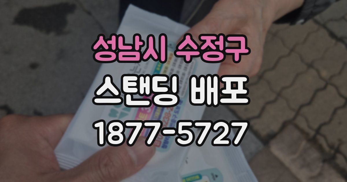 성남시 수정구 스탠딩 배포