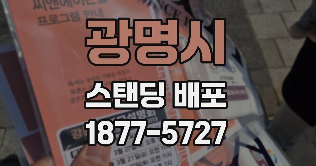 광명시 스탠딩 배포