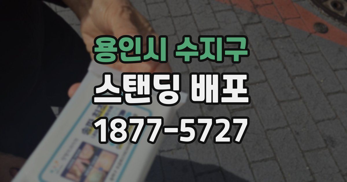 용인시 수지구 스탠딩 배포