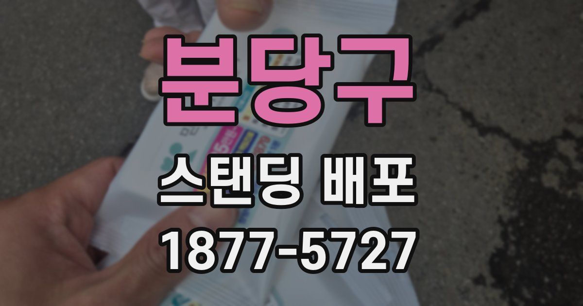 분당구 스탠딩 배포