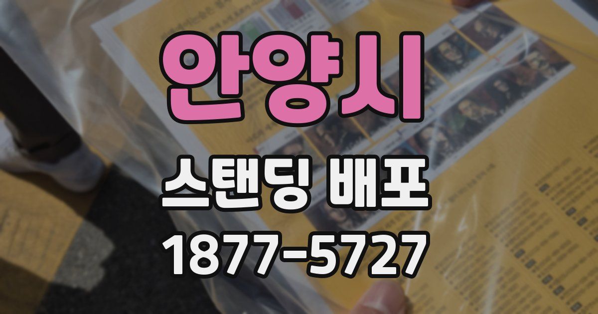 안양시 스탠딩 배포