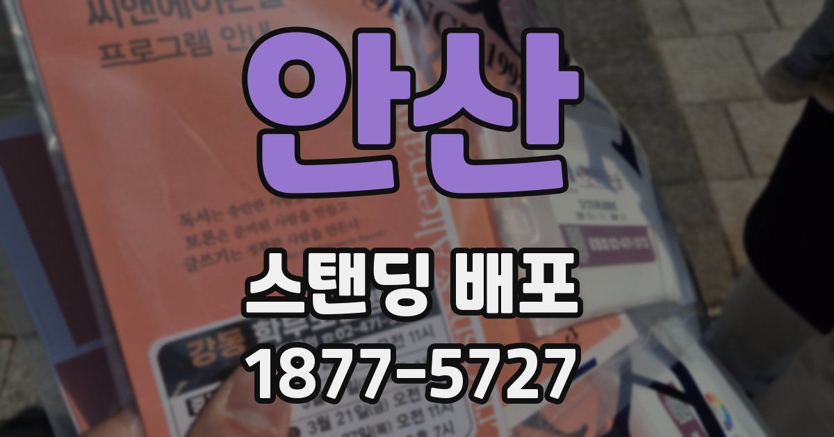 안산 스탠딩 배포
