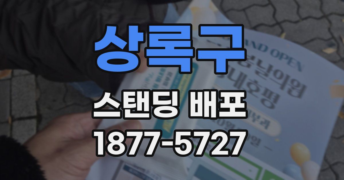 상록구 스탠딩 배포