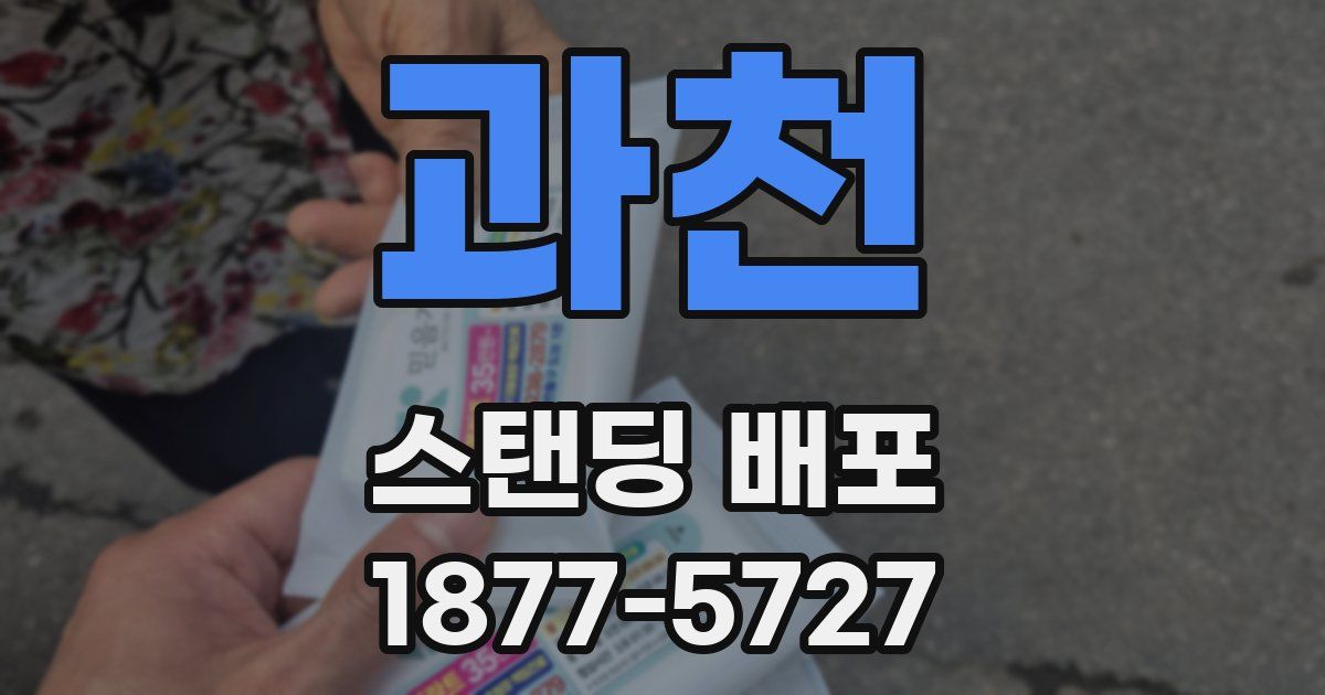 과천 스탠딩 배포