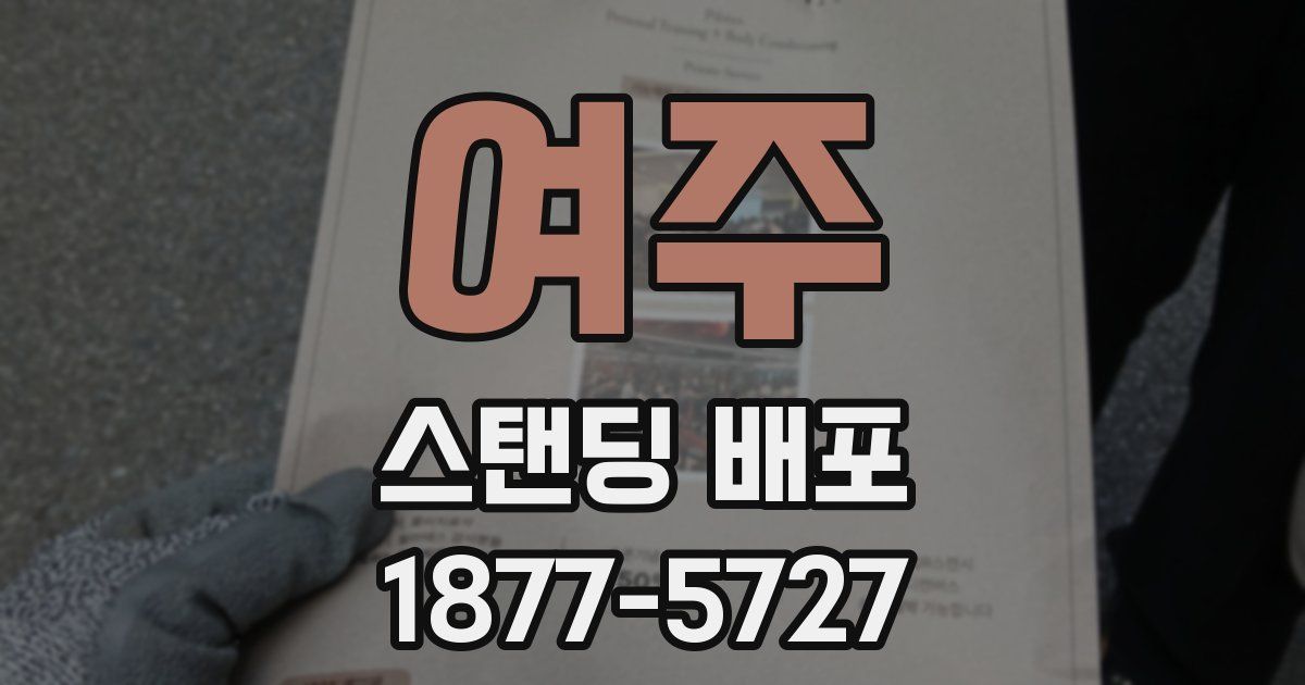 여주 스탠딩 배포