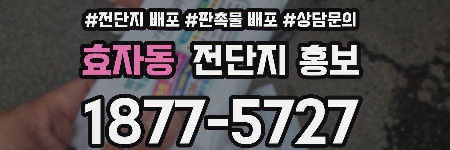 효자동 전단지 홍보