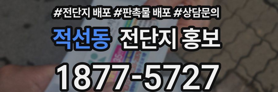 적선동 전단지 홍보