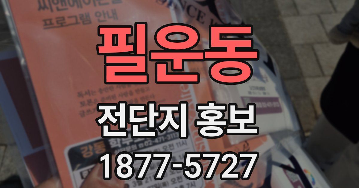 필운동 전단지 홍보