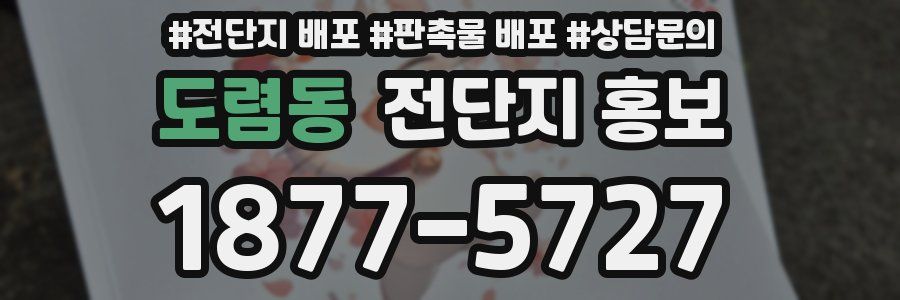 도렴동 전단지 홍보