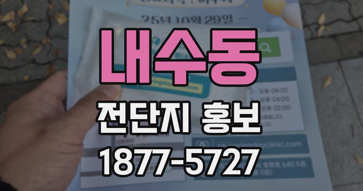내수동 전단지 홍보