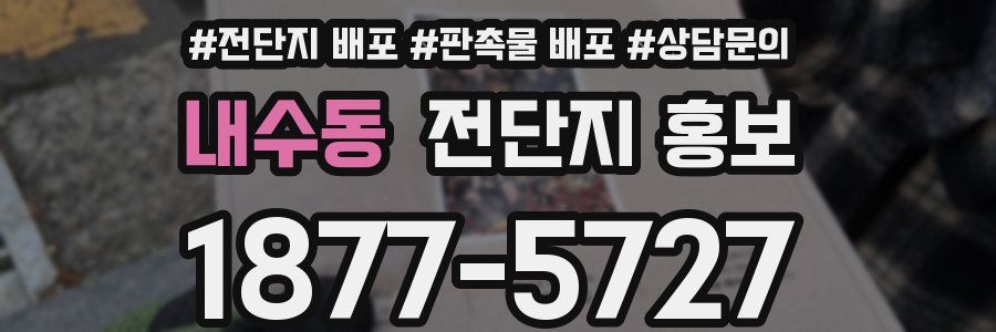 내수동 전단지 홍보