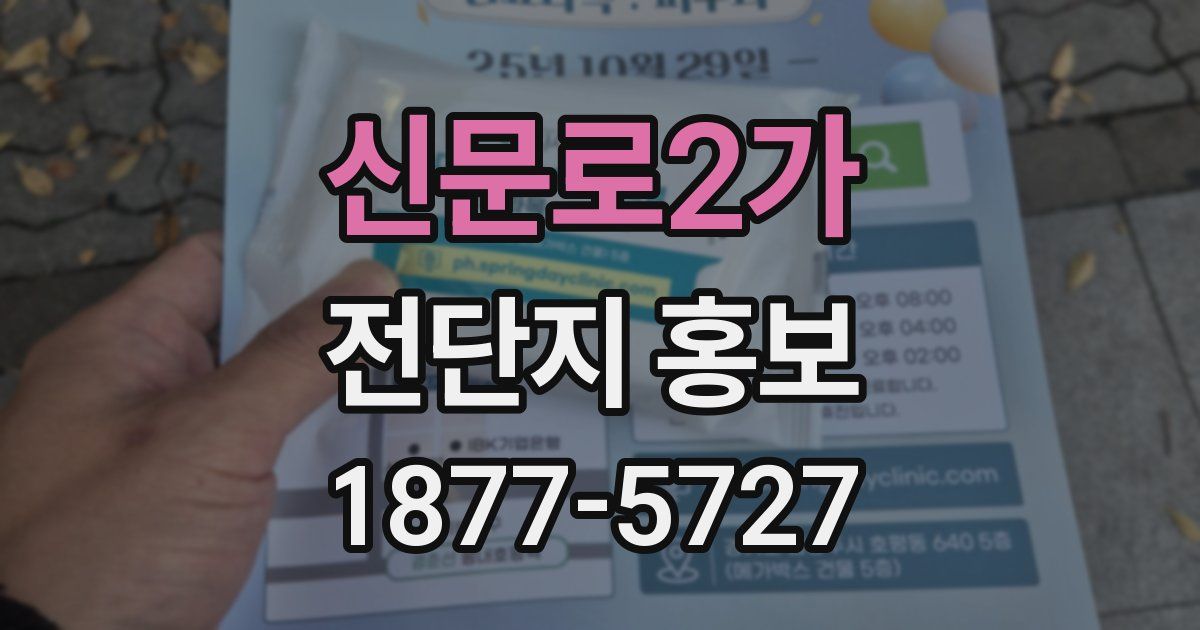 신문로2가 전단지 홍보