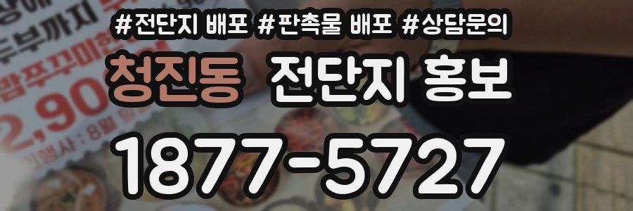 청진동 전단지 홍보
