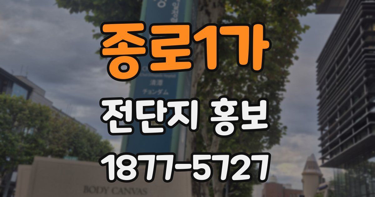 종로1가 전단지 홍보