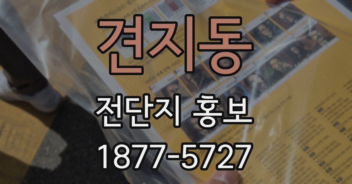견지동 전단지 홍보