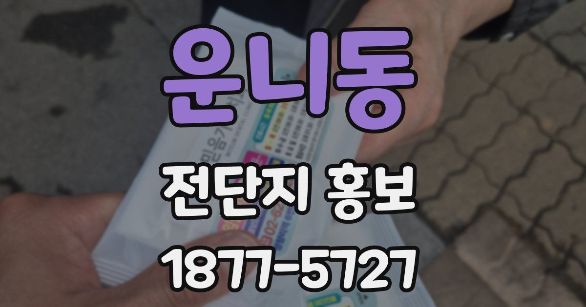 운니동 전단지 홍보
