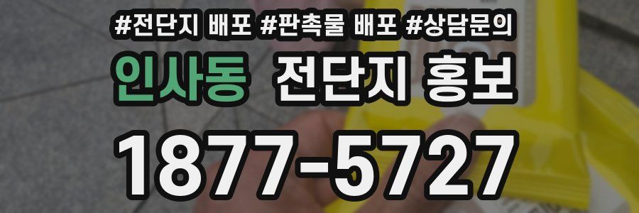 인사동 전단지 홍보