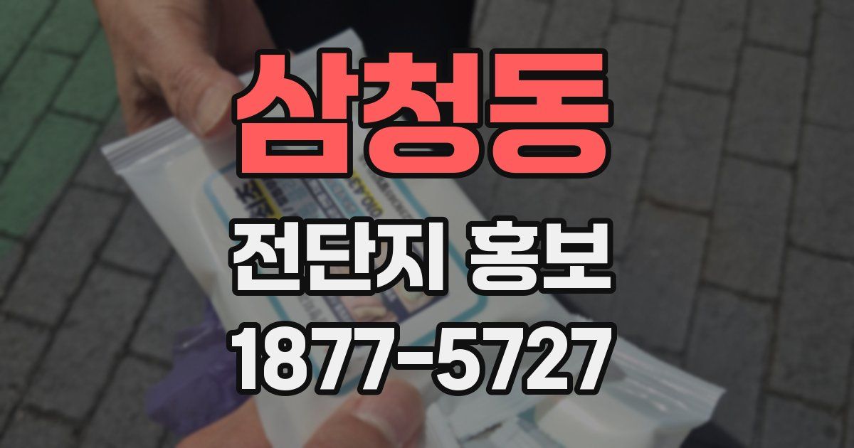 삼청동 전단지 홍보