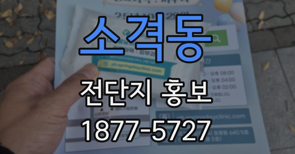 소격동 전단지 홍보
