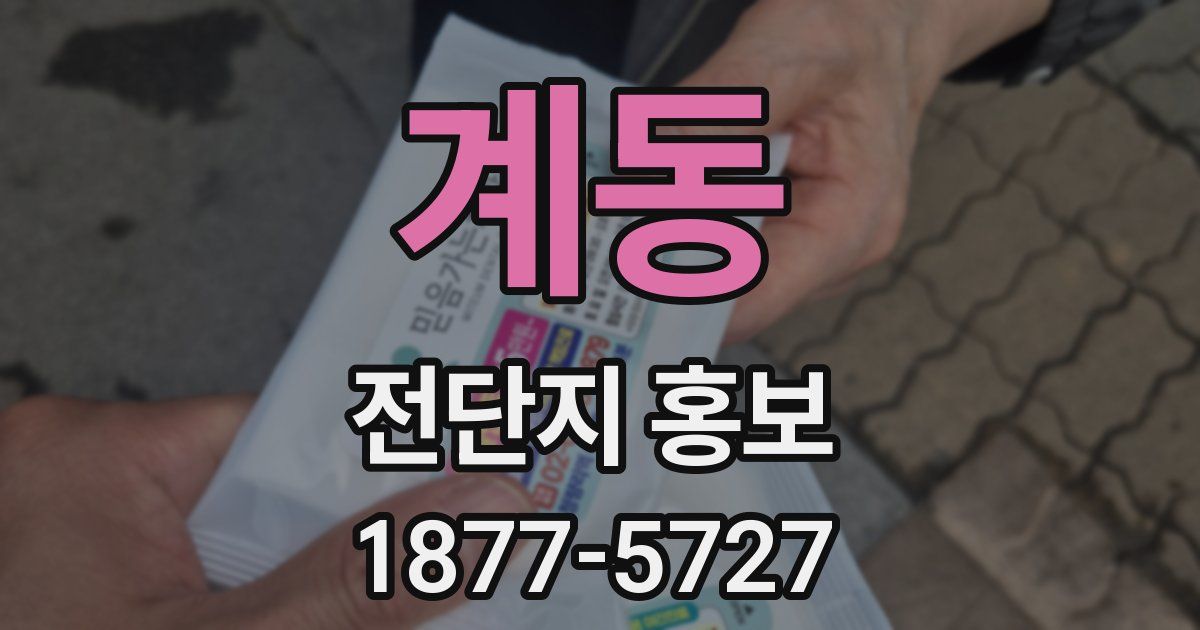 계동 전단지 홍보