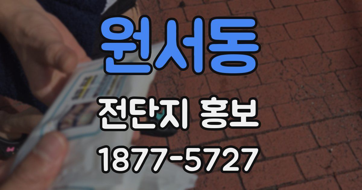 원서동 전단지 홍보