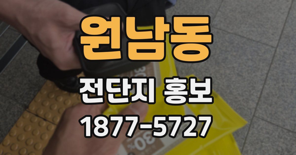 원남동 전단지 홍보