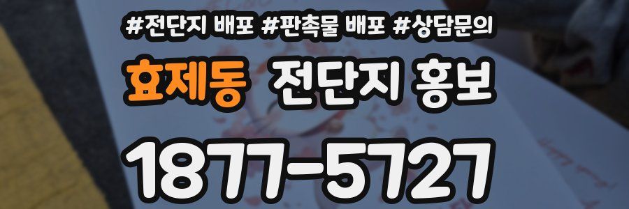 효제동 전단지 홍보