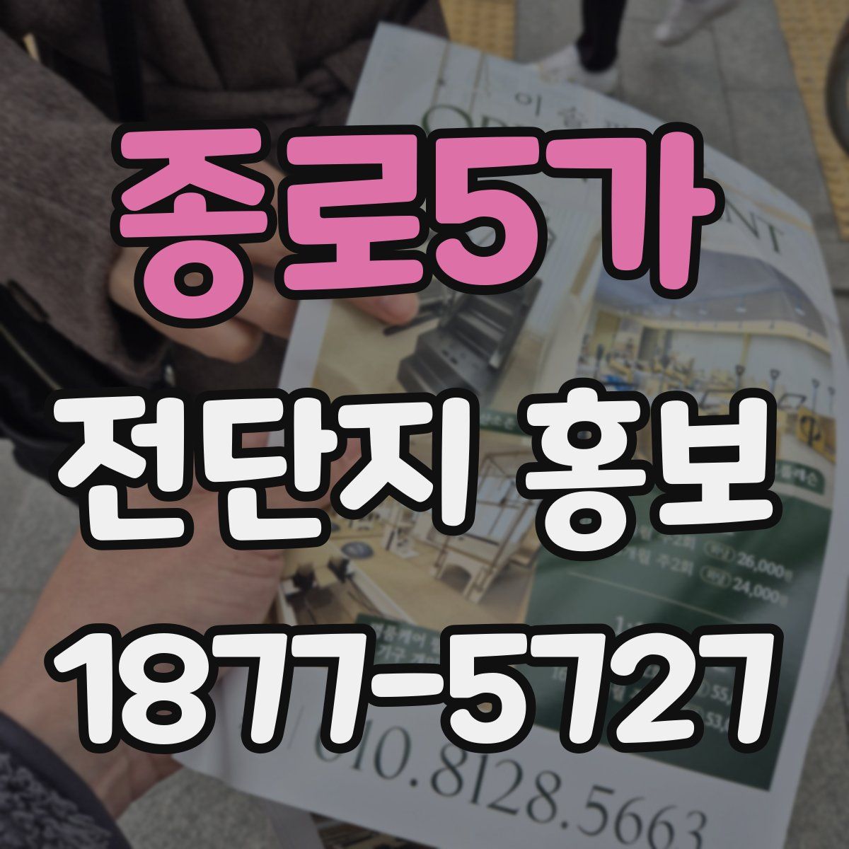 종로5가 전단지 홍보