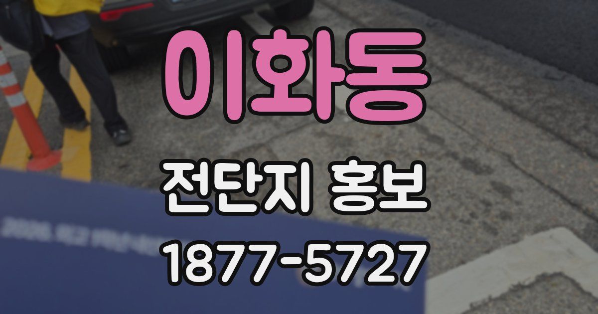 이화동 전단지 홍보
