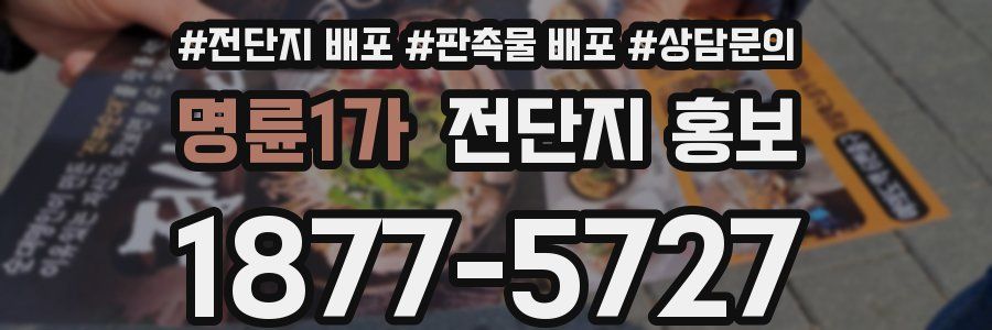 명륜1가 전단지 홍보