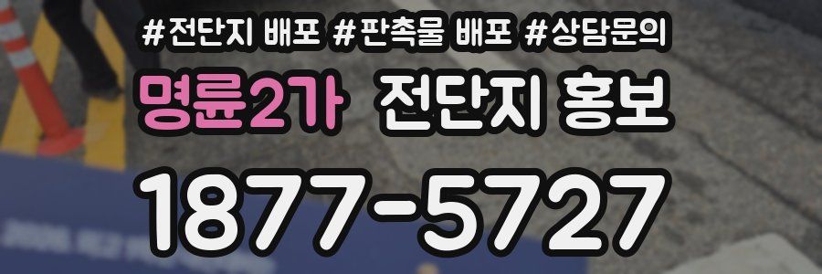 명륜2가 전단지 홍보