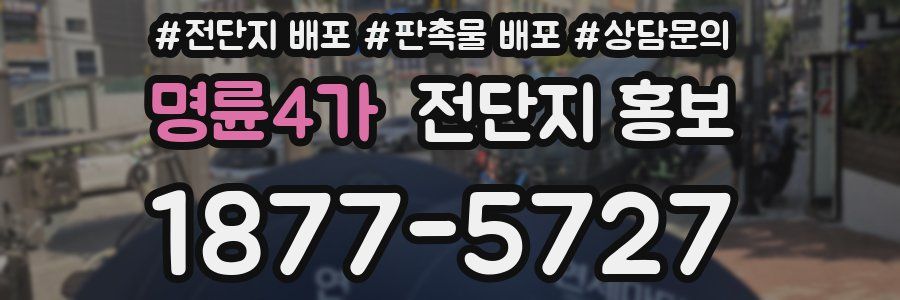명륜4가 전단지 홍보