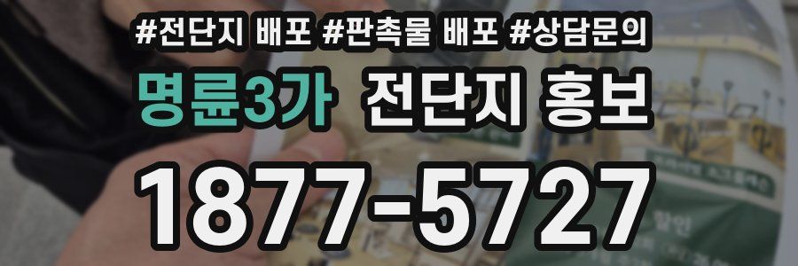 명륜3가 전단지 홍보