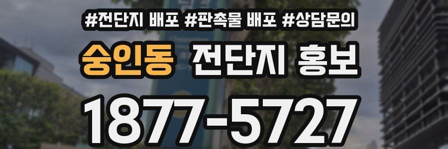 숭인동 전단지 홍보