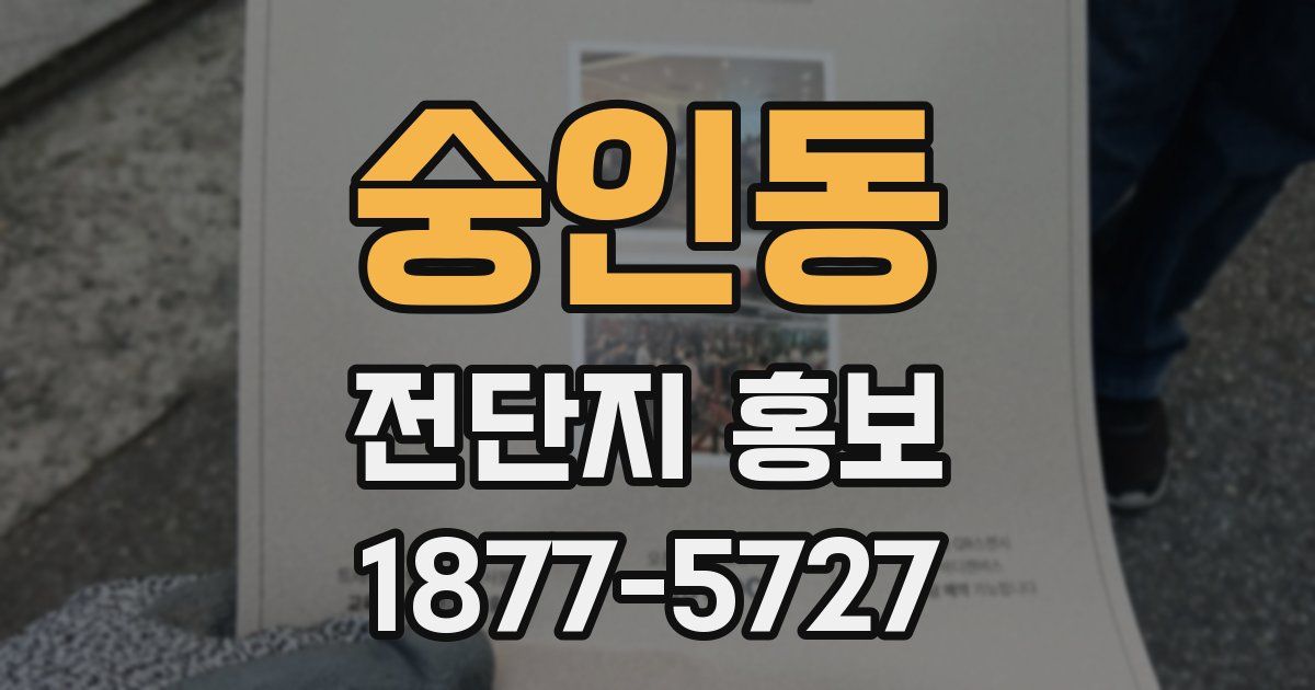 숭인동 전단지 홍보