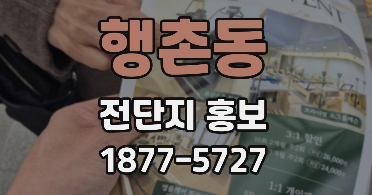 행촌동 전단지 홍보